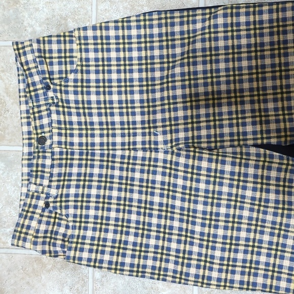 Vintage Ficelle stretch two tones front plaid pants 40/US 8 NWT - Picture 2 of 9